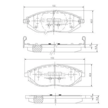 <strong>Гальмівні колодки NIPPARTS N3600916 (фото 1)</strong>