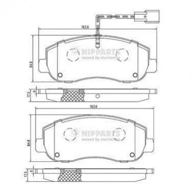<strong>Гальмівні колодки NIPPARTS N3601105 (фото 1)</strong>