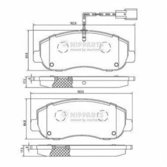 Гальмівні колодки для NIPPARTS N3601105 фото товару