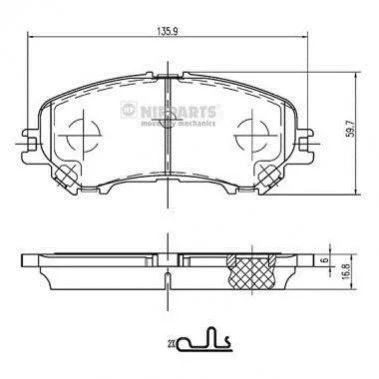 <strong>Гальмівні колодки NIPPARTS N3601111 (фото 1)</strong>