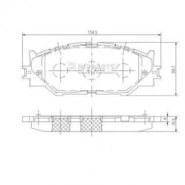 <strong>Гальмівні колодки NIPPARTS N3602128 (фото 1)</strong>