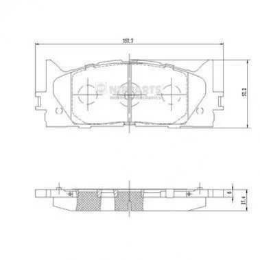 <strong>Гальмівні колодки NIPPARTS N3602141 (фото 1)</strong>