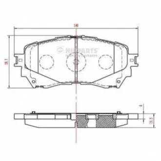 Гальмівні колодки для NIPPARTS N3603074 фото товару