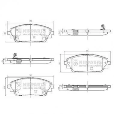 <strong>Гальмівні колодки NIPPARTS N3603076 (фото 1)</strong>