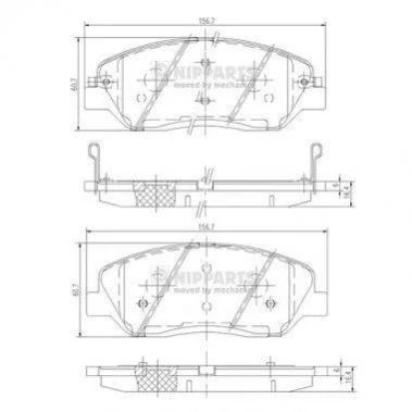 <strong>Гальмівні колодки NIPPARTS N3605051 (фото 1)</strong>