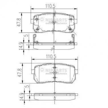 <strong>Гальмівні колодки NIPPARTS N3610308 (фото 1)</strong>