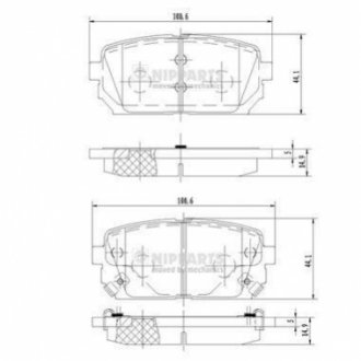 Гальмівні колодки NIPPARTS N3610309 фото товару