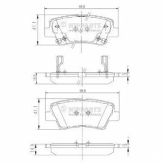 Гальмівні колодки для NIPPARTS N3610311 фото товару