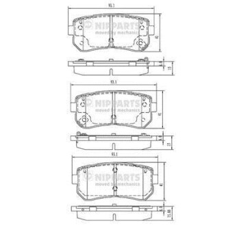 Гальмiвнi колодки дискові NIPPARTS N3610313 фото товару