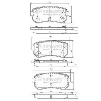 Гальмiвнi колодки дискові для NIPPARTS N3610313 фото товару