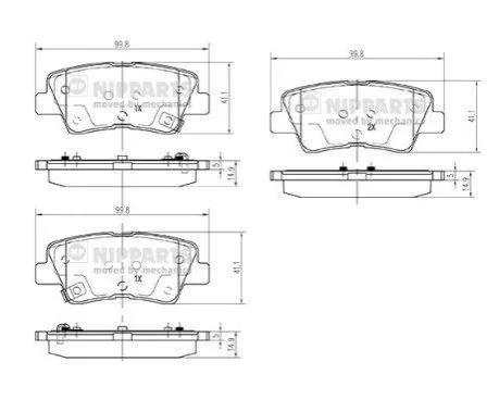 <strong>Гальмівні колодки NIPPARTS N3610314 (фото 1)</strong>