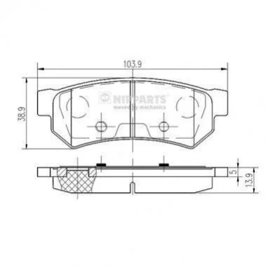 <strong>Гальмівні колодки NIPPARTS N3610907 (фото 1)</strong>