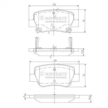 <strong>Гальмівні колодки NIPPARTS N3612042 (фото 1)</strong>