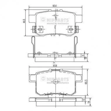 <strong>Гальмівні колодки NIPPARTS N3614020 (фото 1)</strong>