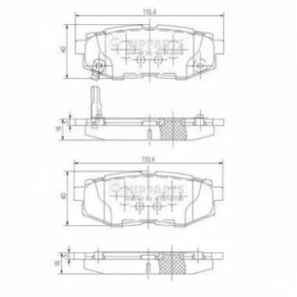 Гальмівні колодки для NIPPARTS N3617006 фото товару