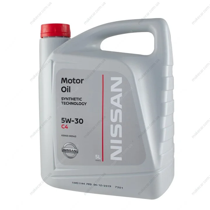 <strong>Моторна олива Nissan / Infiniti C4 5W-30 синтетична 5 л NISSAN Ke90090043 (фото 1)</strong>