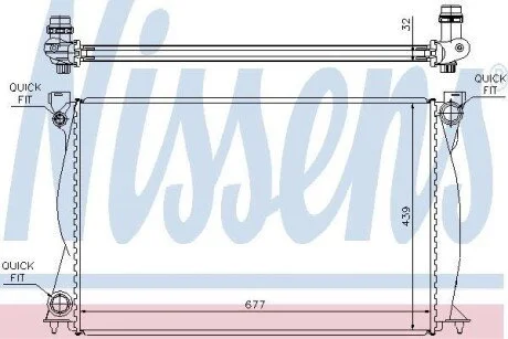 Радіатор для NISSENS 60231A фото товару