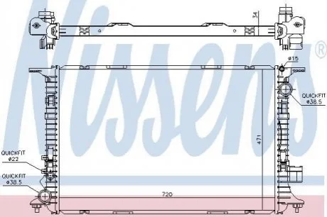 Радіатор охолодження для NISSENS 60326 фото товару