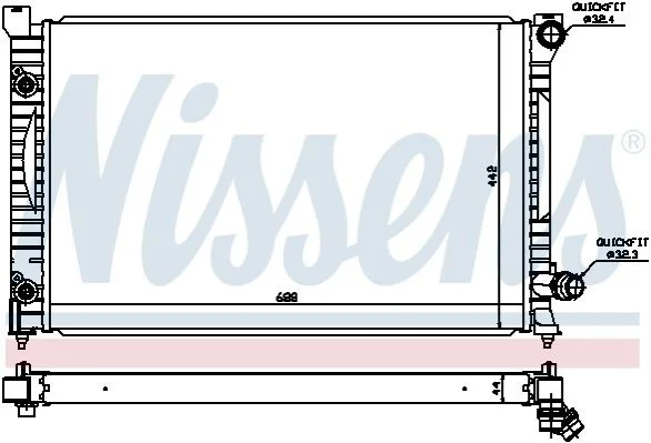 <strong>Радіатор охолоджування NISSENS 60424 (фото 1)</strong>