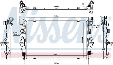 Радіатор MERCEDES VITO III W 447 (14-) 109 CDI для Mercedes NISSENS 606021 фото товара