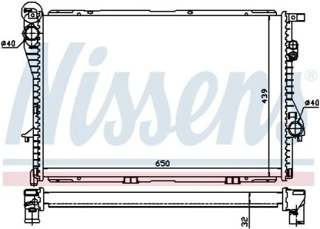 Радіатор BMW 5 E39(95-)525 td(+)[OE 1711.2.246.009] для NISSENS 60603A фото товару