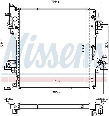 <strong>TOYOTA Радіатор охолодження двиг. LAND CRUISER PRADO 2.8 D-4D 15- NISSENS 606071 (фото 1)</strong>