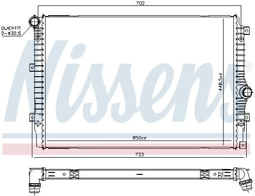 <strong>Радіатор охолоджування NISSENS 606084 (фото 1)</strong>