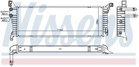 Купить Радіатор охолодження NISSENS 606087 по низкой цене в Украине (фото 1)