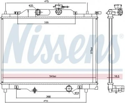 Радіатор охолоджування для NISSENS 606110 фото товару
