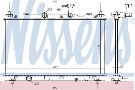 Радіатор охолоджування NISSENS 606146 фото товара