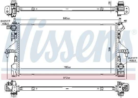 <strong>Радіатор CITROEN JUMPER (250) (06-) 2.0 BlueHDI NISSENS 606170 (фото 1)</strong>