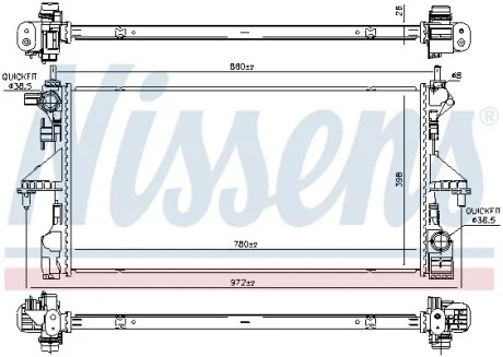 Радіатор CITROEN JUMPER (250) (06-) 2.0 BlueHDI для NISSENS 606170 фото товару
