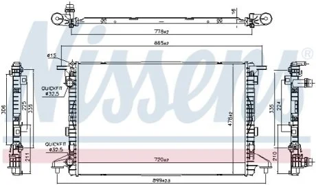 Радіатор охолодження для NISSENS 606463 фото товару