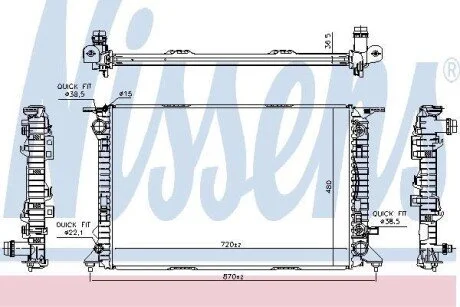 Радіатор для NISSENS 606466 фото товару