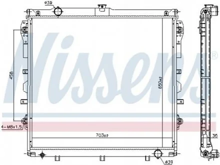 Радіатор охолоджування для NISSENS 606523 фото товару