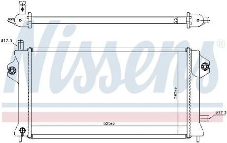 Радіатор для Mitsubishi NISSENS 606529 фото товару