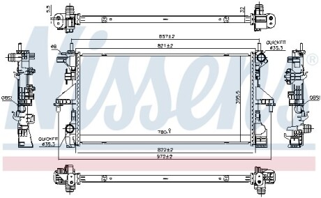 CITROEN Радіатор системи охолодження двигуна JUMPER II 3.0 11- NISSENS 606538 фото товара