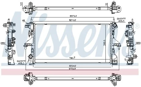 Радіатор для Fiat NISSENS 606538 фото товару