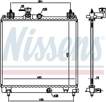 <strong>Радіатор SUZUKI IGNIS III (MF) (16-) 1.2 NISSENS 606550 (фото 1)</strong>
