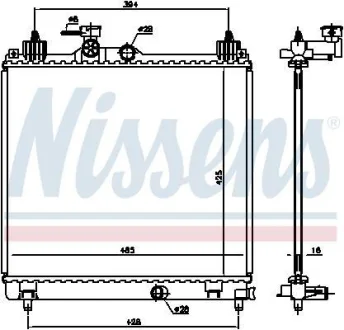 Радіатор SUZUKI IGNIS III (MF) (16-) 1.2 для NISSENS 606550 фото товару