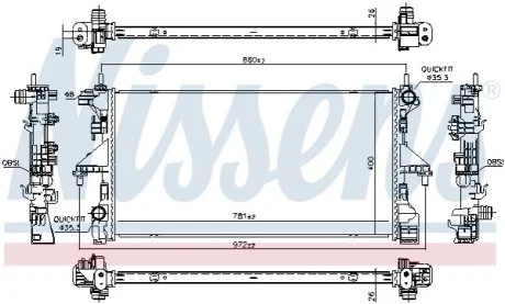Радіатор охолоджування для Fiat, Peugeot, Citroen NISSENS 606554 фото товару