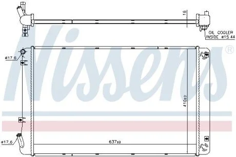 Радіатор охолоджування для KIA, Hyundai NISSENS 606608 фото товару
