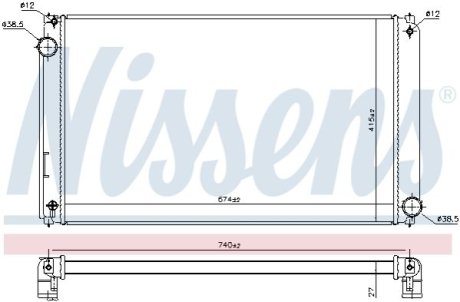 Радіатор охолодження LEXUSNX (AGZ10, AYZ10, ZGZ10) (14-)/RAV 4 IV (12-) NISSENS 606635 фото товару