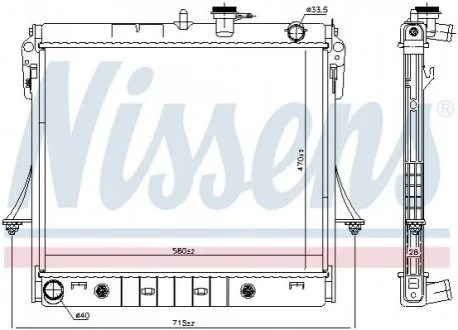 Радіатор охолоджування для NISSENS 606649 фото товару