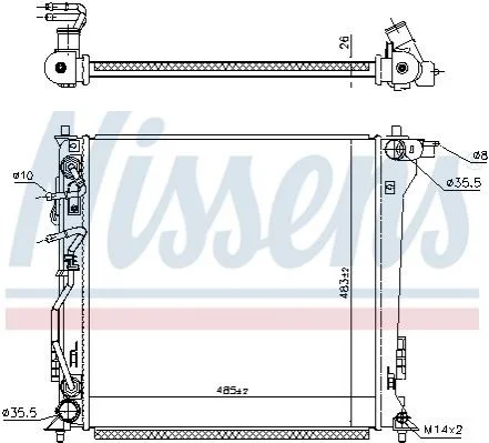 <strong>Радіатор системи охолодження NISSENS 606673 (фото 1)</strong>
