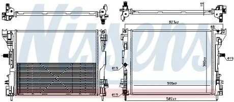 Радіатор для NISSENS 606746 фото товару