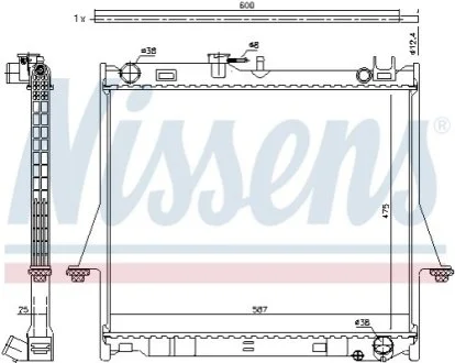 Радіатор охолодження для NISSENS 60856 фото товару