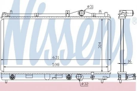 Радіатор CHR NEON(95-)1.8 i 16V(+)[OE 4495947] для NISSENS 609941 фото товару