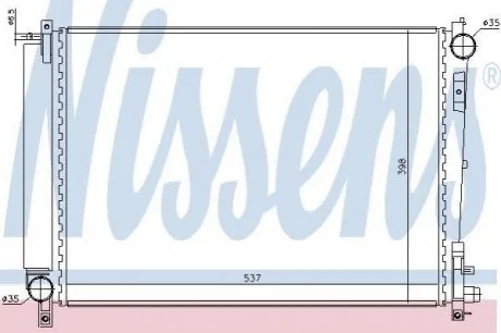 Радіатор охолоджування для NISSENS 61006 фото товару