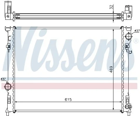 <strong>Радіатор охолоджування NISSENS 61014A (фото 1)</strong>
